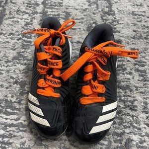 adidas Kids Black and white baseball cleats size 12